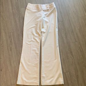 White wide leg dress pants